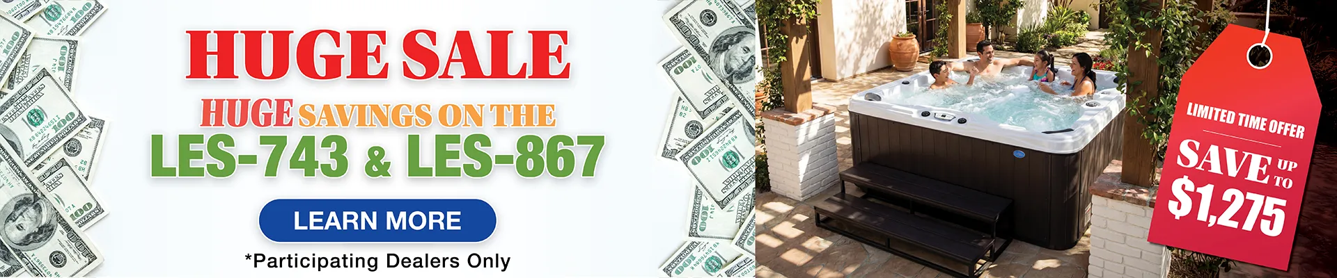 Calspas hot tub being used in a family setting - Seville